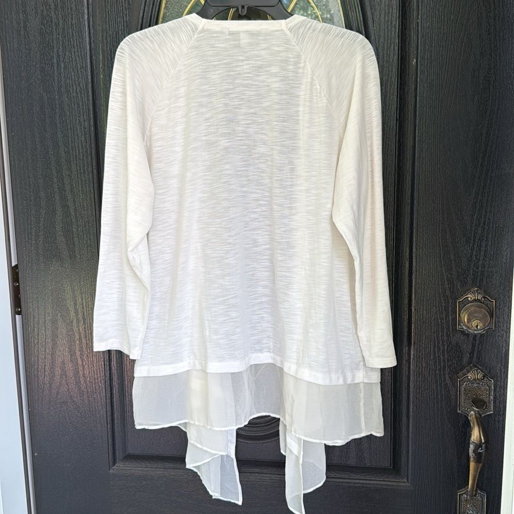 Adrienne Vittadini Elegant White Women's Sweater - XL - Great Condition - Picture 4 of 6